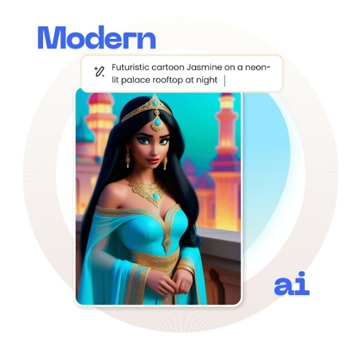 AI-generated cartoon characters created from text prompts.